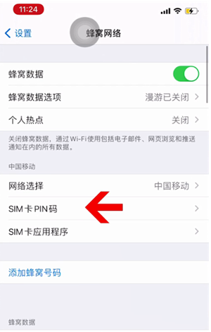 石碌镇苹果14维修网分享如何给iPhone14的SIM卡设置密码 